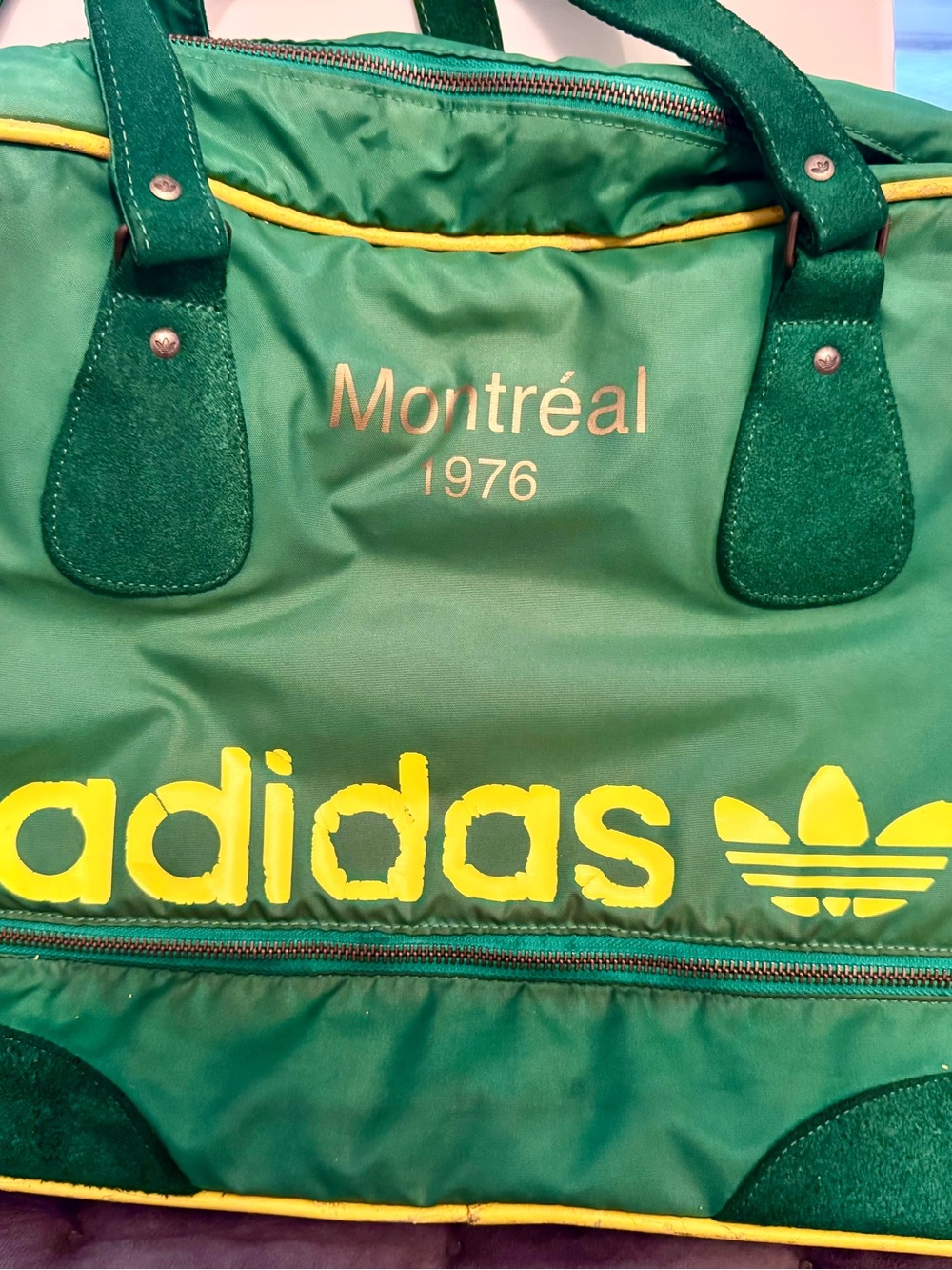 adidas Green and Yellow Montréal 1976 Travel Bag